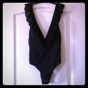 NWT sexy plunge front one piece bathing suite